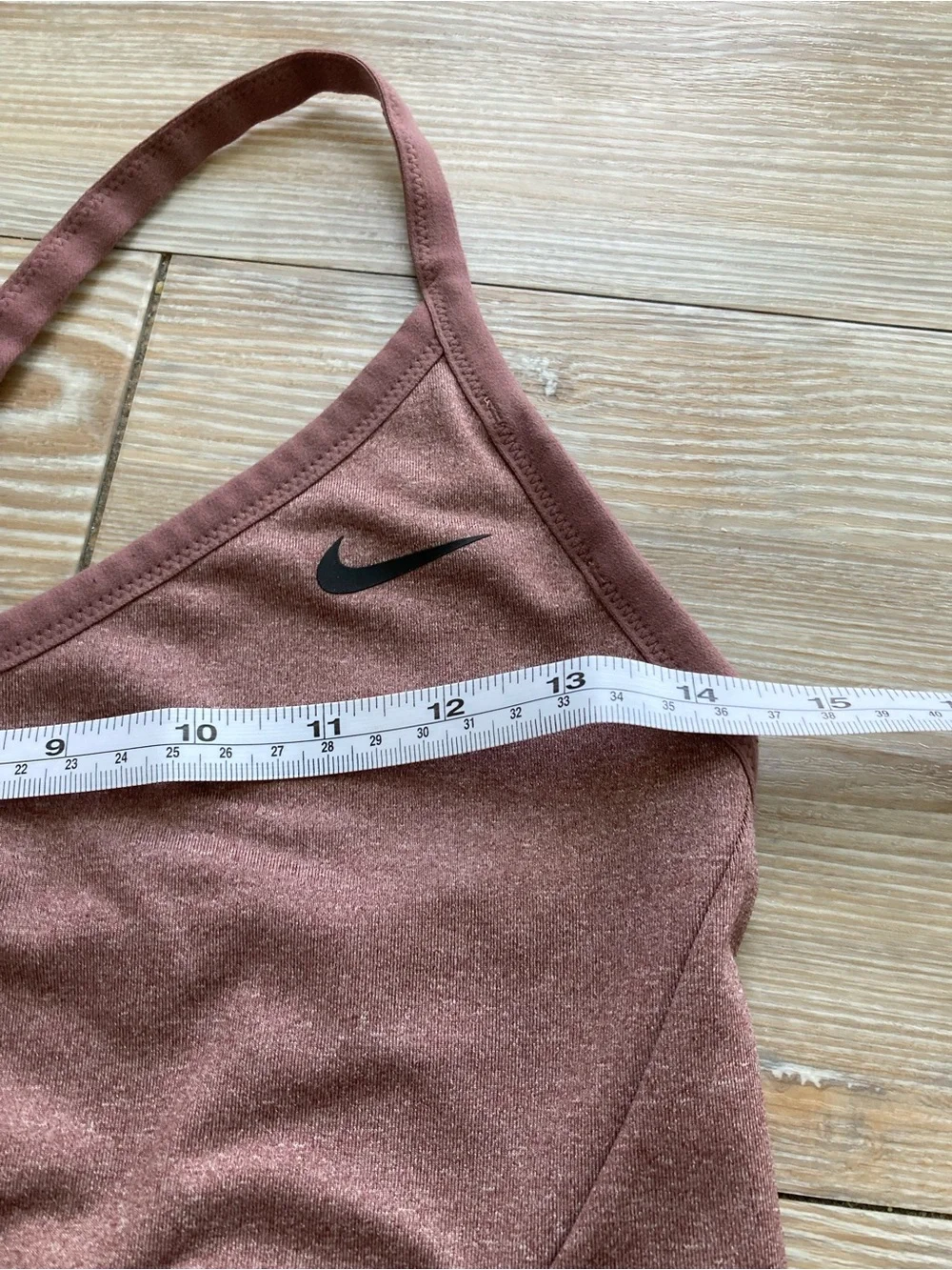 Nike Heather Mauve With Black Band Sports Bra Size M/L